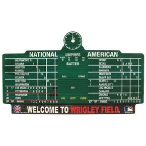 Wincraft MLB Chicago Cubs 69579091 Wood Sign, 11" x 17", Black