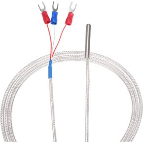 uxcell PT100 RTD Temperature Sensor Probe 3 Wires Cable Thermocouple Stainless Steel 300cm(9.8ft) (Temperature Rang: -50 to 200C)