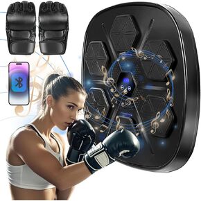 Music Boxing Machine - Smart Music Boxing Machine - with LED Music Boxing Machine for Adults, with 9 Speeds & Modes Training Wall Mounted Boxing Machine for Home, Office, Gym