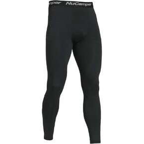 NuCamper Men's Compression Pants Athletic Base Layer Bottoms Workout Tights Running Leggings for Sports Gym Basketball