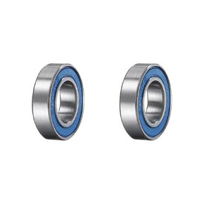 uxcell 6800-2RS Deep Groove Ball Bearing, 2pcs 3/8" x 3/4" x 3/16" Chrome Steel Z2 Double Rubber Sealed Bearing, Blue