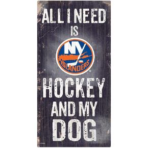 Fan Creations NHL New York Islanders Unisex New York Islanders Hockey and My Dog Sign, Team Color, 6 x 12