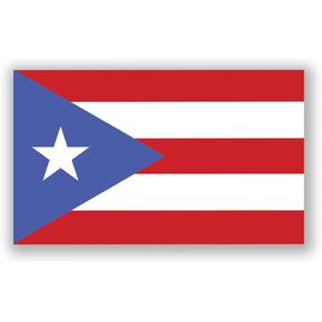 2-Pack Puerto Rico Flag Decal Sticker | 5-Inches by 3-Inches | Premium Quality Vinyl | PD513