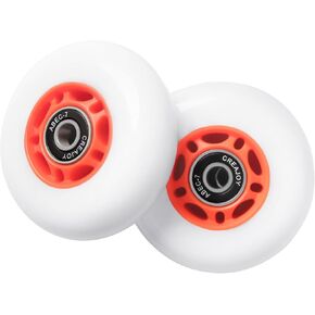 Ripstik Casterboard Wheel Set Replacement, 76 * 24mm 85A, High Rebound, High Wear Resistance (Red)