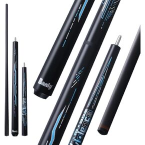Banly Heavy Hitter Jump Break Pool Cue, 58 Inch 3 Piece Jump Break Cue Stick 12.9 mm Tip Quick Release Joint, Carbon Fiber Shaft Punch Cue Jump Cue