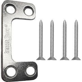 Oversized (1.125" x 2.75") Adjustable Strike Plate for Exterior Doors - Larger Horizontal & Vertical Hole for Deadbolts & Electronic Locks - Home & Rental Security - Property Managers Favorite
