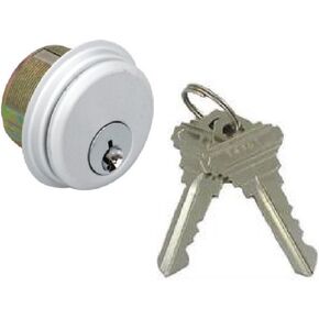 Commercial Storefront Door Lock Mortise Cylinders fits Adams Rite Kawneer Vistawall Deadbolt, in Aluminum (1 Pack, Random Keys)