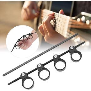 Finger Expander, Expand Finger Training Tool Musical Instrument Expander Piano Finger Separator Resistant Stretching Finger Exerciser for Piano Guitar(Black Large, Adjustable Span)