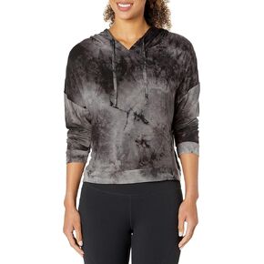 Danskin Women's Tie Dye Cropped Pullover Hoodie