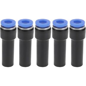 eMagTech 5Pcs Push Fit Stem Reducer 10mm to 6mm Push to Connect Plastic Plumbing Fitting 38.9x13mm for Various Gas Sources Various Pneumatic Systems