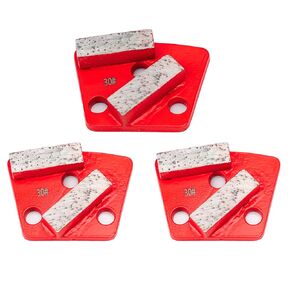 3PCS Trapezoid Diamond Grinding Disc, 30 Grit Metal Bond Floor Grinding Pad for Concrete Grinders – Concrete Floor Grinder Disc