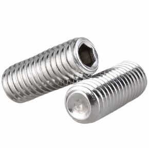 50pcs 6-32 UNC Grub Screws, 3/8inch Long Hex Socket Grub Screws 304 Stainless Steel 6-32 x 3/8inch Hexagon Set Screws