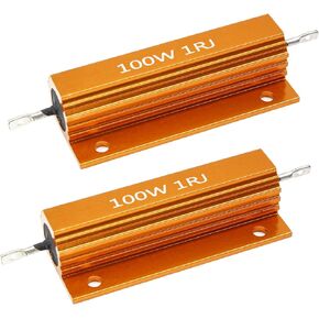 5 Pcs 1 Ohm 100W Wirewound Resistors, Aluminum Shell Resistor for Doorbell, Led, Power Supply Equipment