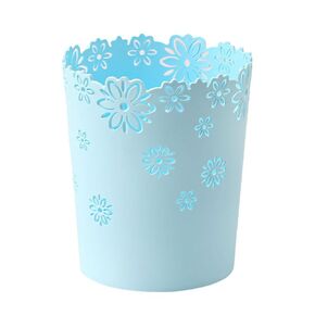 Wastebasket,Hmane Hollow Flower Shape Plastic Lidless Wastepaper Baskets Trash Can - S