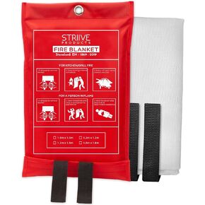 Emergency Fire Blanket for Home & Kitchen, Flame Retardant Fireproof Fiberglass Fire Blanket Professional Grade (1)