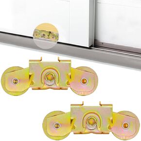 Patio Sliding Door Rollers Replacement Assembly Fits Andersen Gliding Glass Door Roller Part #1997061 (1982 to P), 1-1/4" Tandem Steel Ball Bearing Wheels, 2 Pack