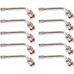 TR545D 60 Degree Valve Stem Extension Adaptor for Alcoa 22.5in 24.5in Aluminum Wheels | Truck Tire Valve Stems Compatible(10PCS)