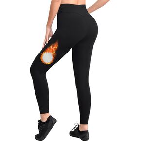 Warm Leggings for Women Winter Fleece Lined Full Length Insulated Legging Thermal Windproof Shapewear Pants