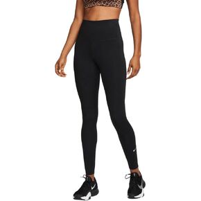 NIKE One Women's High-Rise Leggings DM7278-010, Size XL Black/White