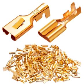 TWIDEC/100PCS 7.8 مم موصل Spade Spade Quick Rliftlials موصل سلك غير معزول لمكبر صوت CAR ALIOR