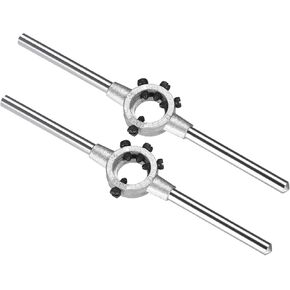 Die Stock Wrench, Fit M3-M4 / 11.5mm-20mm (OD) Round Dies, Adjustable Die Handle Holder - (Applications: for Machine Thread Repair), 2-Pieces