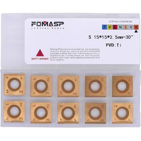 Ti-coated 15mm Square Carbide Cutter Inserts (15mmX15mm X2.5mm) for Woodturning Roughing Tool,10pcs