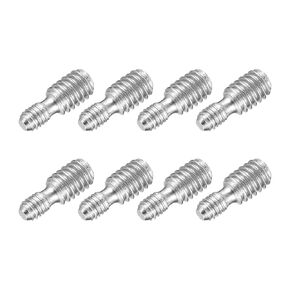 uxcell M3x4mm to M4x6mm Double End Threaded Stud Screw Bolt, 8Pcs 304 Stainless Steel Thread Reducer Adapter for Furniture Machinery Assembly Fastener