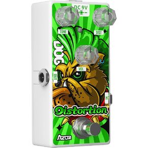 AZOR Vintage Distortion Guitar Pedal, Mini Distortion Analog Effect Pedal for Electric Guitar, Pedalboard True Bypass AP507