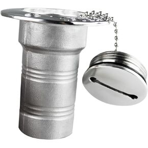 Boat Deck Fuel Fill/Filler with Key Cap -1 1/2"- Diesel or Gas Marine Grade 316 Stainless Steel