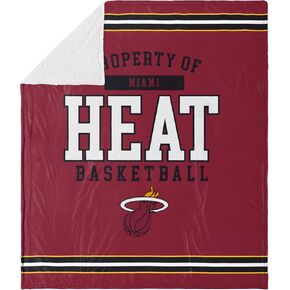 Foco Miami Heat NBA Sherpa Fleece بطانية - 60 "× 70"