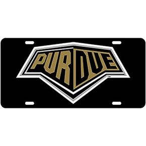 Purdue Acrylic License Plate Officially Licensed Boilermakers Black