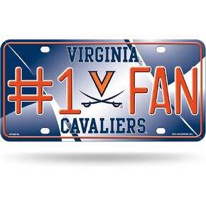 Rico Industries NCAA Unisex-Adult #1 Fan Metal License Plate Tag