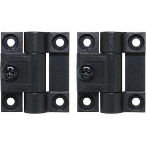 2PCS 43x36mm Black Adjustable Torque Position Control Hinge 4 Countersunk Hole Torque Position Door Hinge for Industrial Furniture Cabinet Small Work