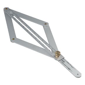 Corner Angle Finder, 0-170° Goniometer Ruler Construction Protractors Stainless Steel 4 Fold Angle Measuring Ruler Multifunctional Diagonal Ceiling Profiler for Woodworking