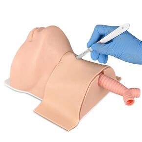 Cricothyrotomy Task Trainer, Cricothyrotomy Simulator Cricothyrotomy and Tracheostomy Trainer - Light Skin