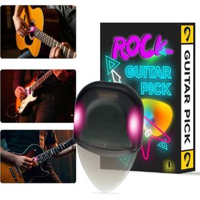 LED Guitar Pick - Electric Guitar Accessories LED Glowing Guitar Pick Guitar Picks For Electric Guitar Guitar Picks For Acoustic Guitar （Red）