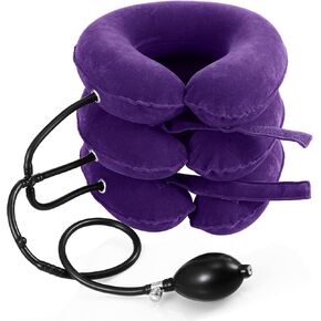 Neck Stretcher for Neck Pain Relief, Cervical Traction Device, Neck Traction Device, Adjustable Inflatable Neck Brace & Cervical Neck Traction Device Home Use Decompression(Purple)