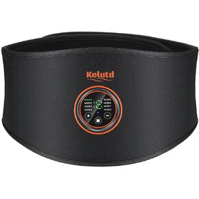 Abs Stimulator Belt-FDA Cleared EMS Massager Abdominal Toining Fitness Belt without GEL SHEET Tactical Abs Power Muscle Toner Workout Men Women & Bodybuilders USB Rechargeable Black KLT-07