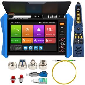 OTDR Fiber Test, WANLUTECH OTDR CCTV Tester 1310/1550nm OPM LS VFL OLT Event Map SDI AHD CVI TVI CVBS 8K IP Camera Tester SFP Digital Multimeter Cable Tracer RJ45 Cable TDR Test Network Tools HDMI VGA