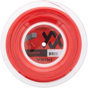 Volkl V-Square | Tennis Racquet String | Ultimate Spin & Firm Feel | Co-Polymer Square Shape (Lava, 19, Reel)