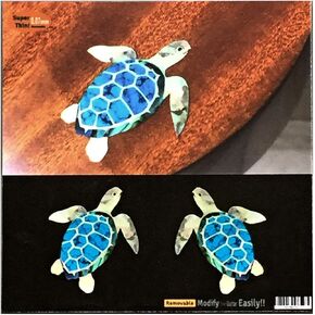 Jockomo UK-264ST-LR Sea Turtle Honu L&R Set, Perfect for Ukulele, Inlay Stickers