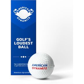 American Dynamite - Golf's Loudest Ball - Viral Prank Golf Ball - Loud Sound When Hit (Sleeve of 3, Novelty)