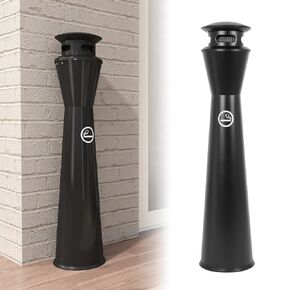 lukar Butt Receptacle Outdoor, Commercial Trash Can, All-Metal Construction, Removable Inner Bucket wirh Handles for Easy to Clean, Indoor/Outdoor Use, Black