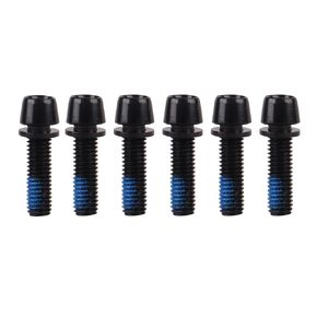 Steel M5x18mm Bolts with Washer, Allen Hex Tapered Screw for Bicycle Stem, Pack of 6 (Black)