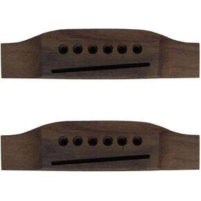 Jiayouy 2Pcs Acoustic Guitar Bridge 6 String Rosewood Saddle Guitar Bridges Replacement - Style A
