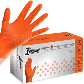 1st Choice Nitrile Gloves, Disposable, Latex Free Mechanic Gloves for Men, Heavy Duty Nitrile Gloves, Disposable Gloves