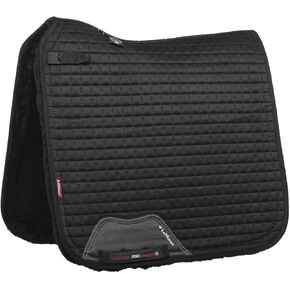 LeMieux Show Jumping Sensitive EuroJump Square Saddle Pad - English Saddle Pads for Horses - Equestrian Riding Equipment and Accessories (Black - Large)