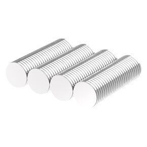Disc Rare Earth Magnets- 1/2"D x 1/16"H - 100 Pack Thin Strong Neodymium, Small Round Refrigerator Magnets for Fridge, Crafts, Office, Whiteboard, Dry Erase Board, Cabinets