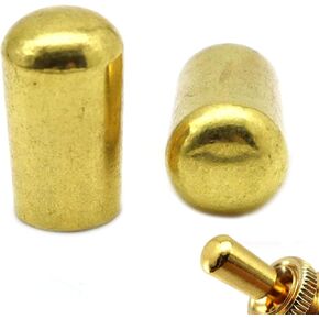 Universal Guitar Toggle Switch Knob Set - Metal Tip Pickup Switch Knob for Epiphone Les Paul, Fits 3.5mm & 4mm Switches (Gold, 1pcs - 3.5mm & 4mm)