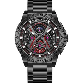 Mens Watches, Wrist Watches Luminous Design, Big Face Fashion Quartz Black Watch 30ATM, Casual Watch for Men Unique Gifts for Men